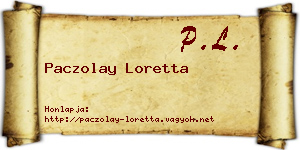 Paczolay Loretta névjegykártya